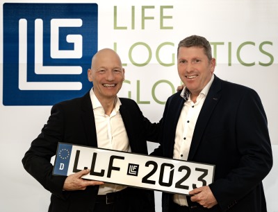 Thomas Lang, Geschäftsführer der Holdinggesellschaft Life Logistics Global (links), und Stephan Puvogel, Geschäftsführer der umfirmierten Life Logistics Freight