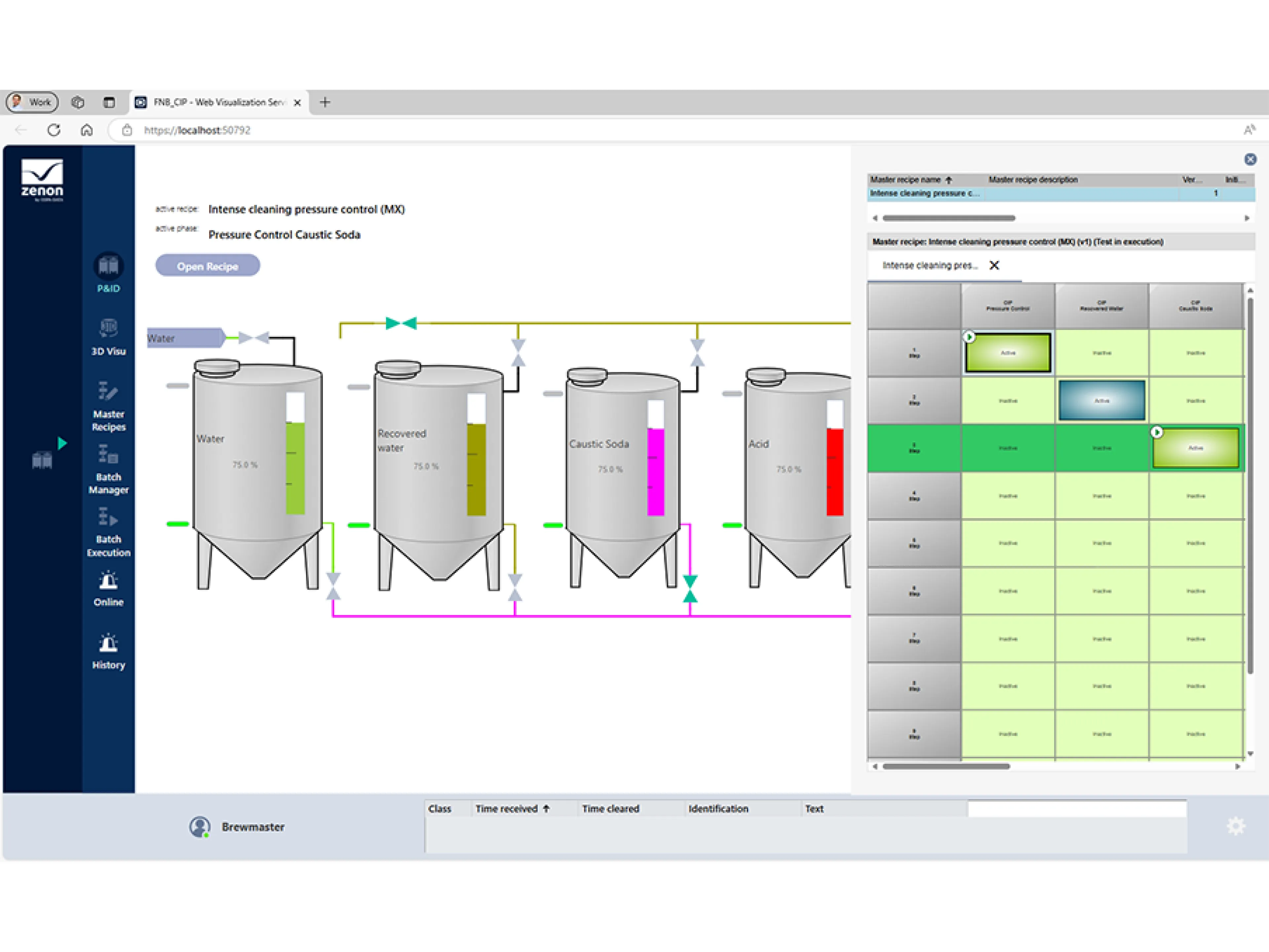 Die Software-Plattform Zenon 15 bietet Erweiterungen im Web Visualization Service wie Automatic Line Coloring (ALC) und Matrix-Rezeptvisualisierung, Bild: Copa-Data Die Software-Plattform Zenon 15 von Copa-Data bietet Erweiterungen im Web Visualization Service wie Automatic Line Coloring (ALC) und Matrix-Rezeptvisualisierung