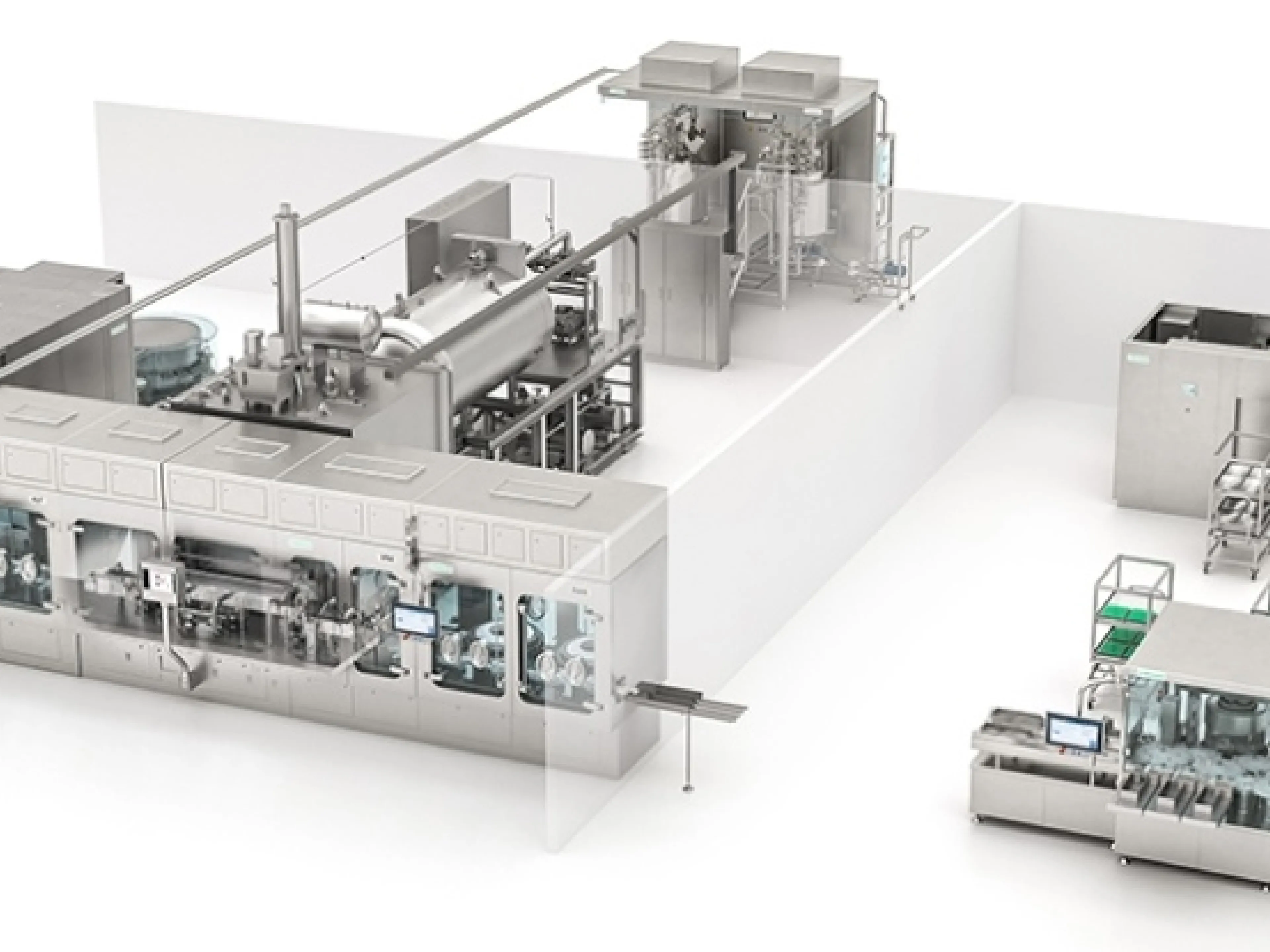 Nahtlos integrierte Vial-Linie von Syntegon.