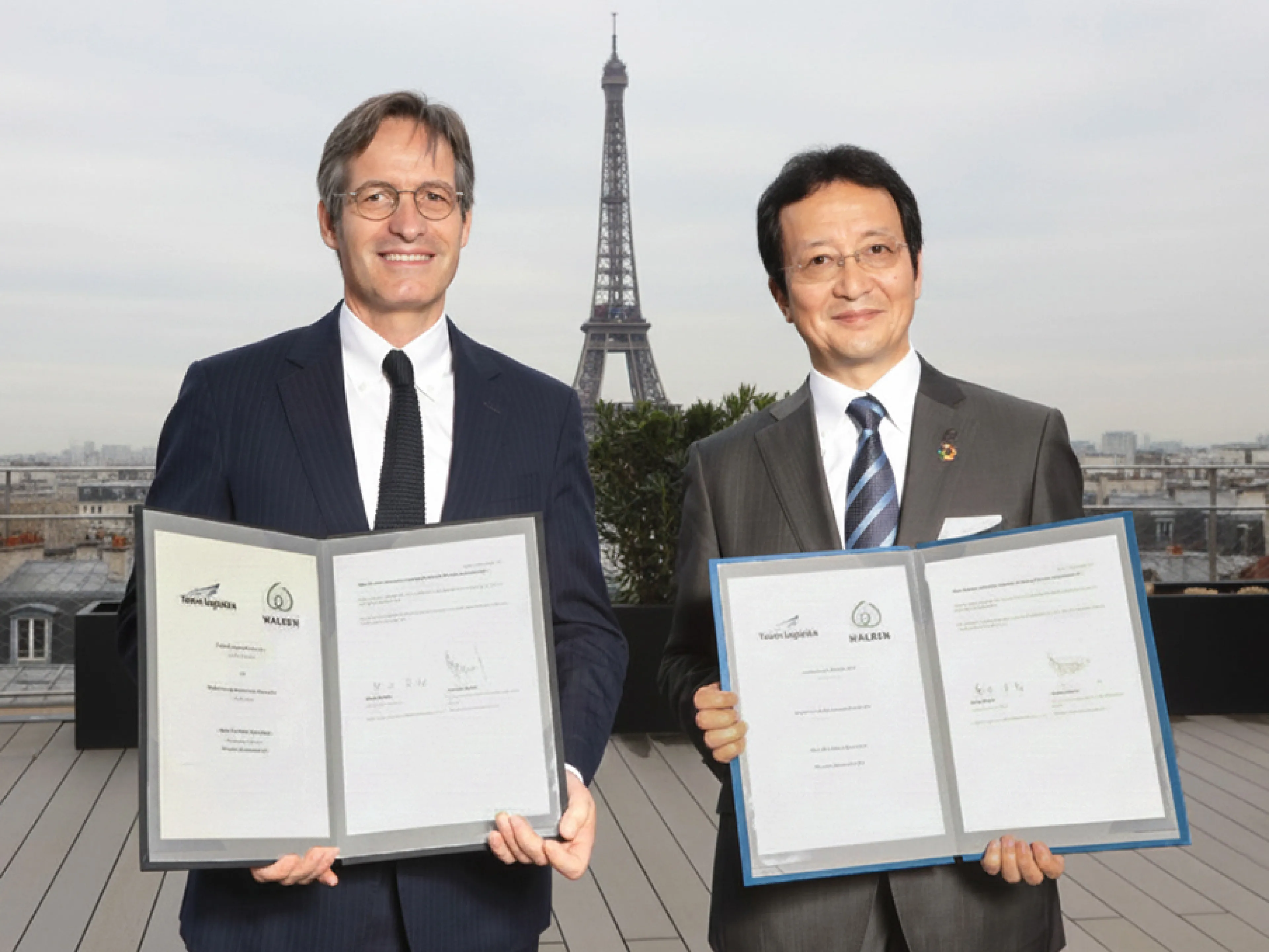 Stéphane Baudry, Walden Group (links), Hiroki Harada, Yusen Logistics Group (rechts)