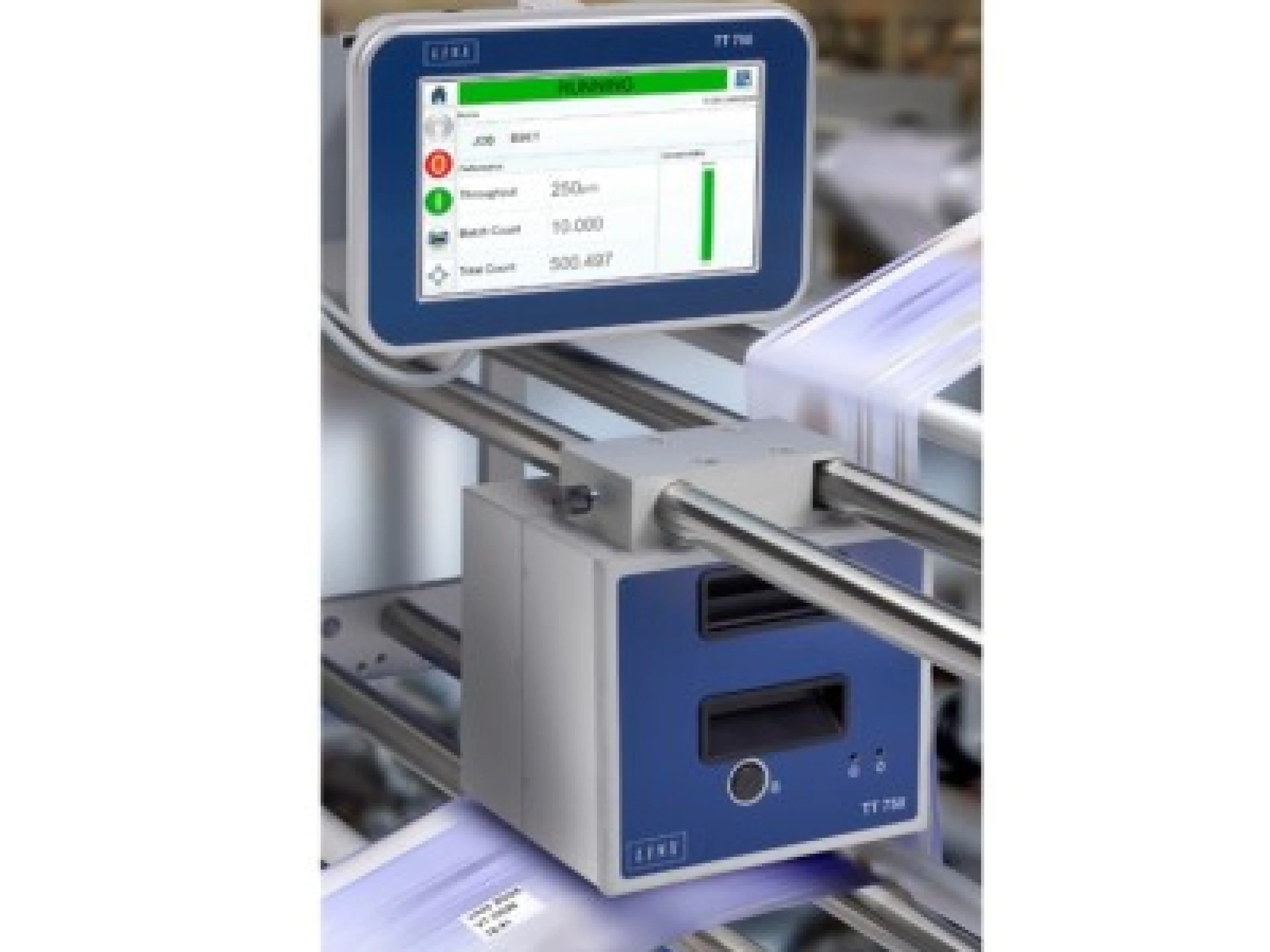 Thermotranfserdirektdrucker Linx TT 750 an Produktionslinie