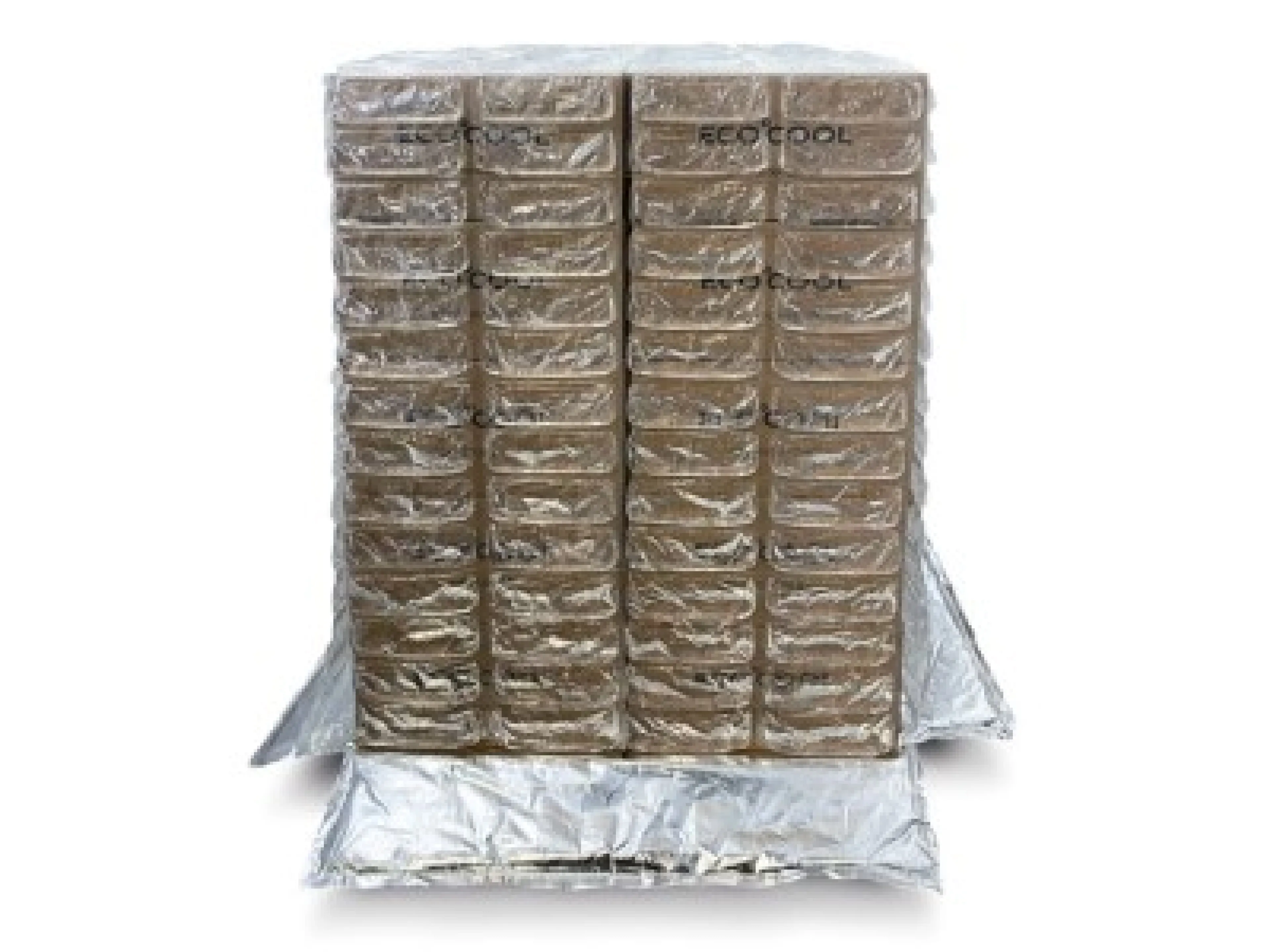 Dreilagiger Schichtaufbau: Eine reflektive Außenschicht umgibt eine Isolation aus rPET Vlies – die Thermohaube wird über die Waterblankets gestülpt, die ihrerseits die zu schützende Ware abdecken