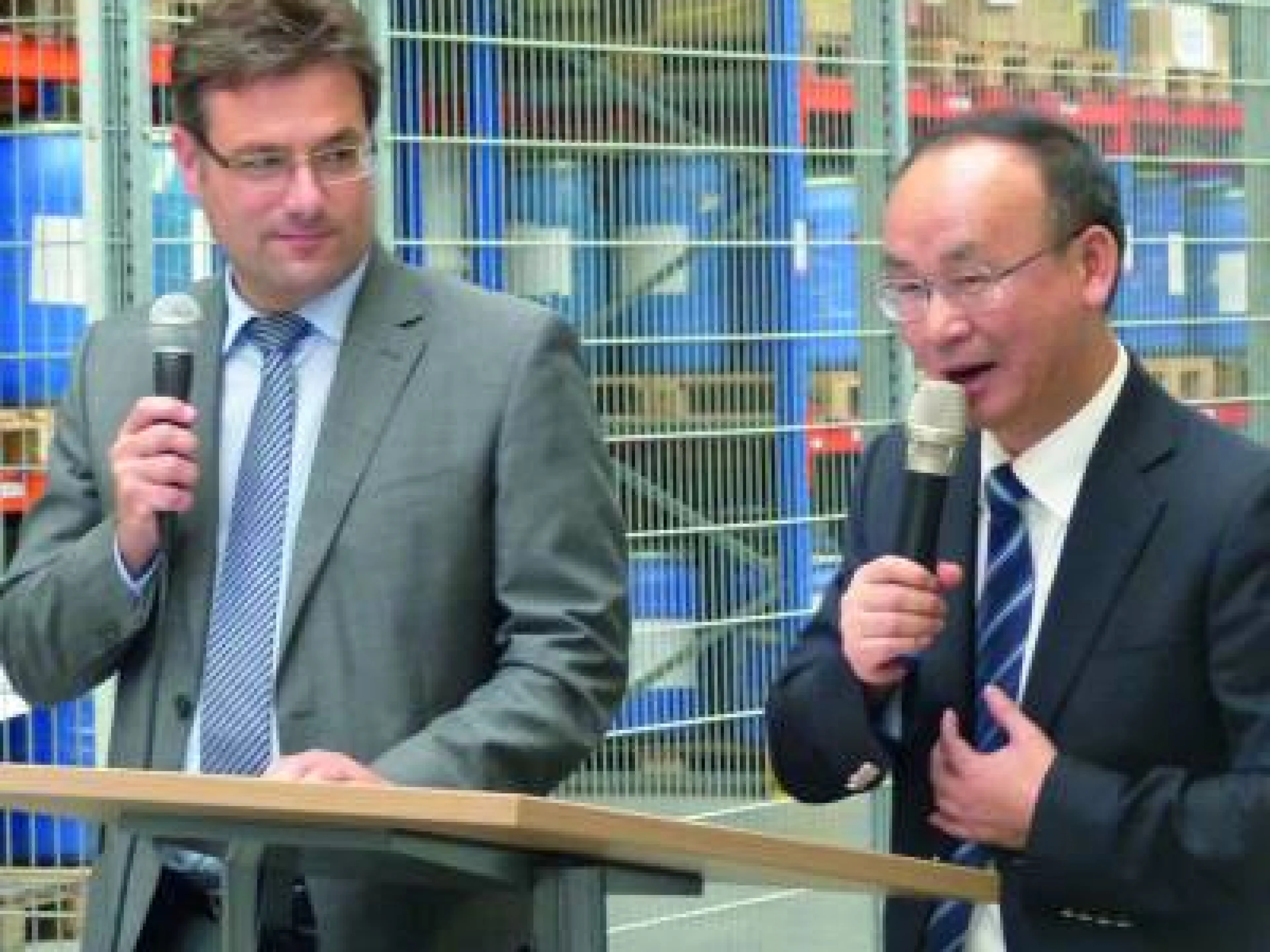 Ansprache von Yue Tang an die Belegschaft von Romaco in Karlsruhe