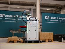 MobilePalletizing: Mit der konfigurierbaren Cobot-Applikation Pakete mit bis zu 25 kg Gewicht automatisiert palettieren