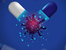 Illustration von antiviralen Wirkstoffen