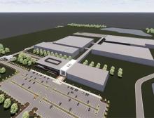 Darstellung der neuen geplanten Produktionsstätte in Wilson in North Carolina von Schott Pharma