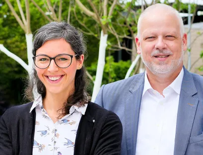 Die beiden Geschäftsführer der Life Science Factory Tatjana Kasper und Dr. Sven Wagner, Bild: Life Science Factory Die beiden Geschäftsführer der Life Science Factory Tatjana Kasper und Dr. Sven Wagner
