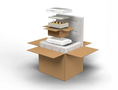 Nachhaltige Transport-Kühlverpackung als Alternative zu EPS-Boxen, Bild: Ecocool / Temperpack Nachhaltige Transport-Kühlverpackung als Alternative zu EPS-Boxen