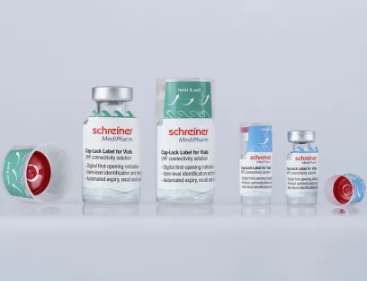 Cap-Lock für Vials ist für unterschiedliche Vialgrößen adaptierbar und kombiniert eine irreversible Erstöffnungsindikation mit RFID- und NFC-Funktionalität