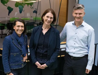 Leitungskreis im internationalen Geschäftsbereich: Florence Wiche (Head of Global Sales & International Business), Barbara Duhm MBA (Geschäftsführerin Infectopharm Österreich) und Dr. Markus Rudolph (Geschäftsführer Infectopharm)