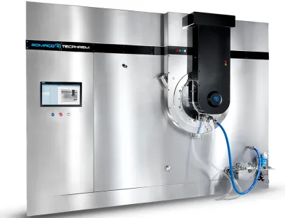 Der hoch automatisierte Tablettencoater von Romaco Tecpharm ist auf das Aufcoaten von Wirkstoffen spezialisiert