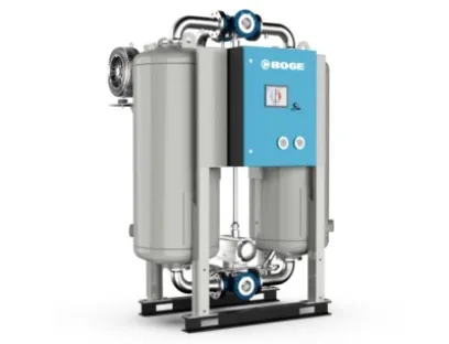 Mit den Adsorptionstrocknern der neuen DAV-2-Baureihe bietet Boge eine optimale Lösung zur Erzeugung trockener Druckluft für sensible Anwendungen