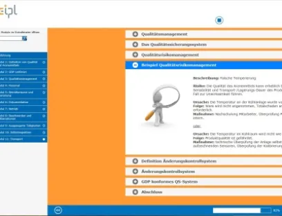 Durch die Online-Schulungen sparen Pharma-Transporteure und Logistiker Zeit und somit Kosten, denn die Lerneinheiten können jederzeit und überall absolviert werden und sind günstiger als der Präsenzunterricht, Bild. EIPL GmbH Online-Schulungen im Bereich Pharmalogistik