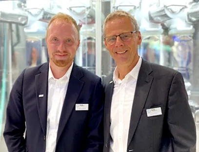 Dr. Marten Klukkert (links) und Joachim Dittrich, Bild: pharmaindustrie-online.de / Susanne Woggon Dr. Marten Klukkert und Joachim Dittrich