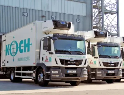 Die Koch Pharmalogistik transportiert die Waren der Kunden in Spezialfahrzeugen mit Klimatechnik, Bild: Koch Pharmalogistik Die Koch Pharmalogistik transportiert die Waren der Kunden in Spezialfahrzeugen mit Klimatechnik