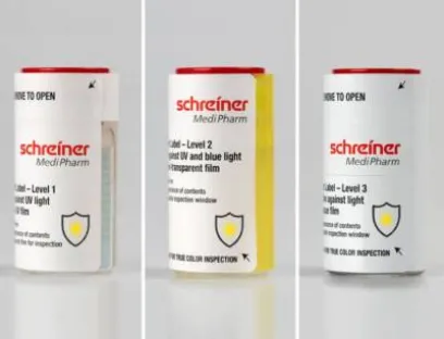 Drei verschiedene Labels in den Sicherheitsstufen 1 bis 3