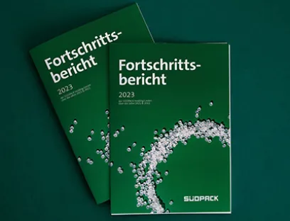 Der Fortschrittsbericht 2021/2022 stellt erstmals die Maßnahmen und Resultate der Maßnahmen für mehr Nachhaltigkeit beim Folienhersteller vor, Bild: Südpack Südpack Fortschrittsbericht