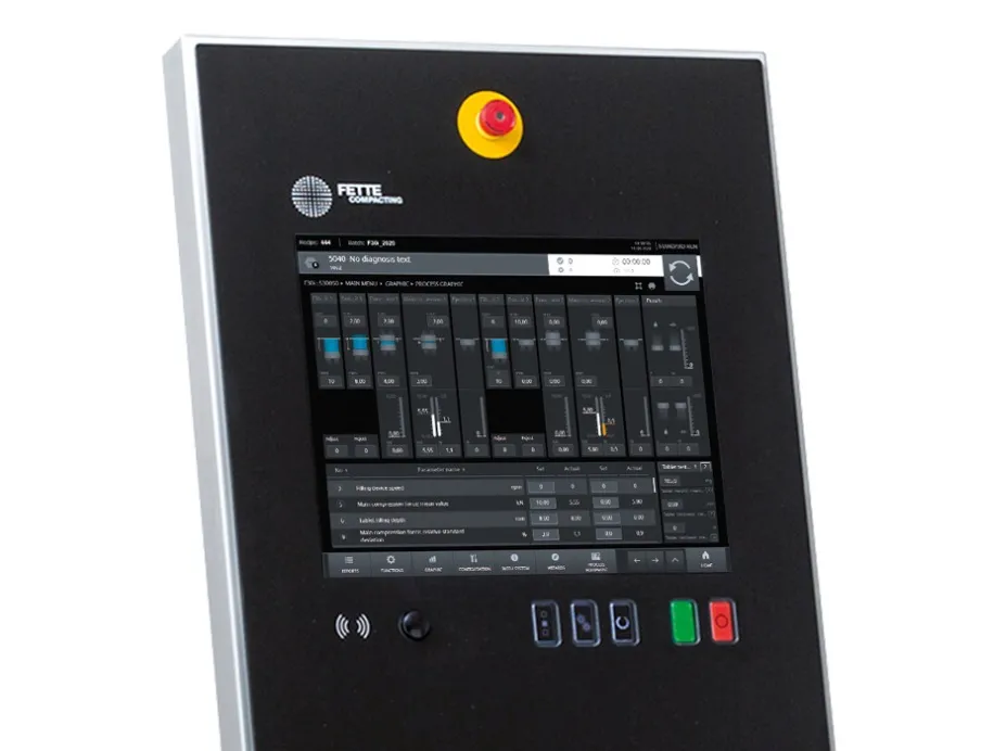 Das intuitive Human Machine Interface erleichtert die Überwachung und Dokumentation von Maschine und Prozess-Equipment. Das intuitive Human Machine Interface erleichtert die Überwachung und Dokumentation von Maschine und Prozess-Equipment.