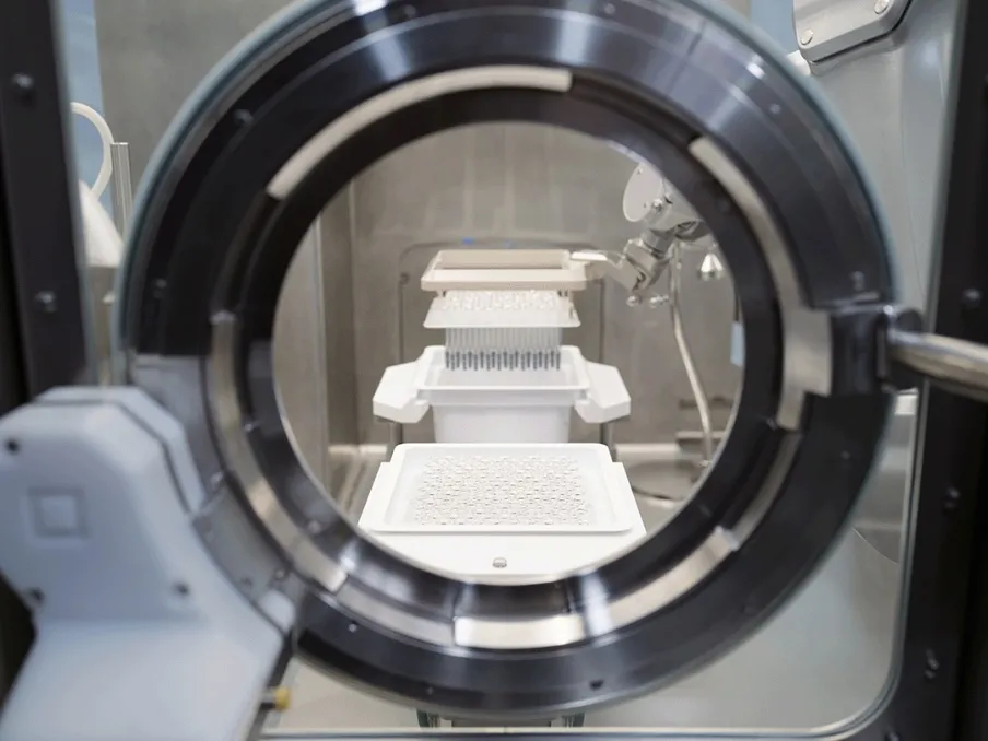 Mit SynTiso unterstützt Syntegon pharmazeutische Hersteller, um sich einer Zukunft mit vollautomatischen Abfüllprozessen und nahezu leeren, handschuhlosen Isolatoren weiter anzunähern.