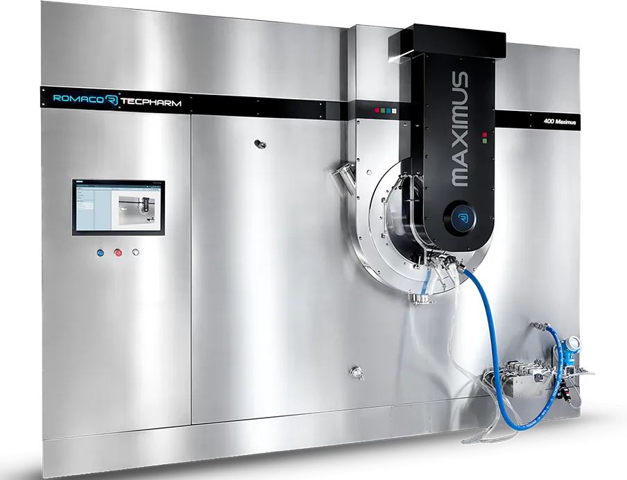 Der hoch automatisierte Tablettencoater von Romaco Tecpharm ist auf das Aufcoaten von Wirkstoffen spezialisiert