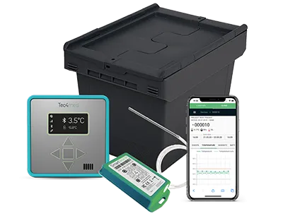 Rechtzeitig zum weltweiten Impfstart zur Bekämpfung der Corona-Pandemie präsentieren die BITO-Lagertechnik GmbH und das Darmstädter Startup Tec4med Life Science GmbH ein neu entwickeltes System zum sicheren, temperaturgeführten Transport von Pharmaprodukten, das auch die sehr konkreten Anforderungen an die Corona-Impfstoff-Logistik erfüllt, Bild: BITO-Bittmann GmbH Bito Hochleistungstransportbox für Impfstoffe und Medikamente