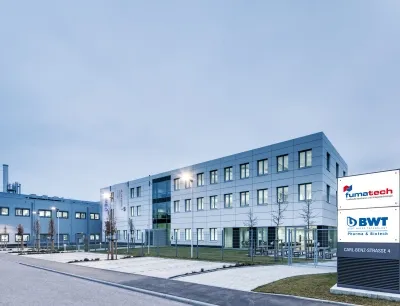 Außenansicht vom Firmengebäude BWT Pharma in Bietigheim-Bissingen