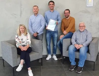 Das GDP-Team von Group 7 (v.l.n.r.): Jasmin Jahres, Radoslaw Kowalczyk, Fabian Lechner, Michael Wehner, Thomas Wiederspahn, Bild: Group 7 Das GDP-Team von Group 7