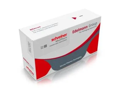 Die von Schreiner Medipharm gemeinsam mit der Edelmann Group entwickelte smarte Verpackung beinhaltet digitale und analoge Technologien zur Produktauthentifizierung und zum Manipulationsnachweis, Bild: Schreiner Group Smarte Pharmaverpackung von Schreiner und Edelmann