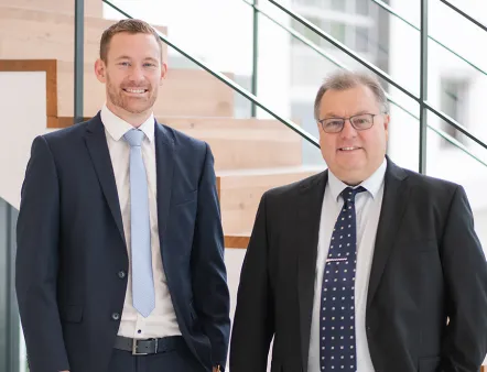 Franz Kamhuber (li.) übernimmt die Unternehmensleitung bei Viscotec von Martin Stadler (re.)